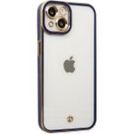 İlkyaz Fashion Apple Iphone 14 Plus Kılıf Liva Lens Silikon - Mavi - Çok Renkli