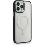 İlkyaz Fashion Apple Iphone 14 Pro Kılıf Room Magneticsafe Silikon - Köknar Yeşili - Çok Renkli