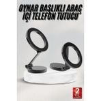 İlkyaz Fashion Araç Içi Telefon Tutucu Ios Uyumlu Magsafe Manyetik Mıknatıslı - 1 - 000-Siyah