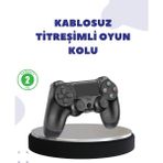 İlkyaz Fashion Kablosuz Titreşimli Oyun Kolu – Yüksek Hassasiyetli Analog Kontrol ve Ergonomik Tutma - 1. Kol Oyun Konsolu - Renkli