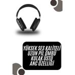 İlkyaz Fashion Kulak Üstü Kablosuz Bluetooth Kulaklık Yumuşak Süngerli Sd Kart Girişli ILKYZ-KRGRS34 - 1