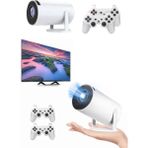 İlkyaz Fashion Projeksiyon Cihazı Video Oyun Konsolu Projektör Taşınabilir Ayaklı Çift Kollu 4K Çözünürl� - Çok Renkli