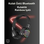 İlkyaz Fashion Rgb Işıklı Katlanabilir Bluetooth 5.3 Kulak Üstü Kulaklık - Renkli - 1