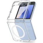 İlkyaz Fashion Samsung Galaxy Z Flip 6 Kılıf Magneticsafe Şeffaf Silikon - Şeffaf - 1 - Çok Renkli