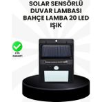 İlkyaz Fashion Su Geçirmez IP65 20 LED Solar Sensörlü Bahçe ve Veranda Aydınlatma - 0 - Siyah