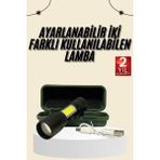 İlkyaz Fashion Uzun Menzilli Şarjlı El Feneri Uzun Ömürlü LED Işık Lamba - Renkli