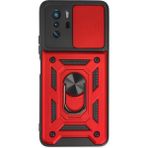 İlkyaz Fashion Xiaomi Poco X3 Gt Kılıf Pars Lens Yüzüklü Silikon - Kırmızı - 1 - Çok Renkli