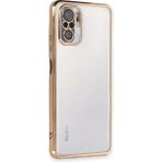 İlkyaz Fashion Xiaomi Redmi Note 10 Kılıf Razer Lensli Silikon - Gold - Çok Renkli