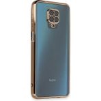 İlkyaz Fashion Xiaomi Redmi Note 9 Pro Kılıf Razer Lensli Silikon - Gold - 1 - Çok Renkli