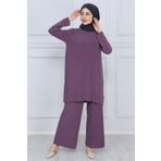 ilmek Kadın Gül Kurusu Pantolon Tesettür Tunik Piliseli Sandy Ikili Takım 5219