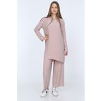 ilmek Kadın Vizon Pantolon Tesettür Tunik Piliseli Sandy Ikili Takım 5219
