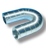 İloz Aluminyum 100 mm Çap 1 mt Flex Boru