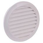 İloz Yuvarlak 100 mm Çap Gri Dış Duvar Izgarası