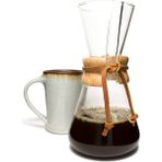 Ily Chemex 600 ml Ahşap Tutacaklı Cam Kahve Demleme