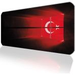İlyuka 90X40 Türk Bayrağı Xxl Büyük Boy Ilyuka MP019040 Büyük Boy Gaming Mousepad Dikişli Kenar Kaymaz Taban 90X40CM - Karışık - Siyah