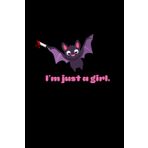"I'm Just a Girl" Cartoon Bat Pastel Kawaii Goth Halloween Notebook: Cute and Creepy: Notebook for Work, Spooky Basket Gift, Boss, Office, Secret ... Artist, Sister, Teenager, College Student