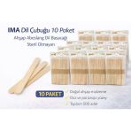 Ima Dil Çubuğu 50 Adet Ahşap Abeslang Steril Olmayan Tahta Dil Basacağı 10 Paket