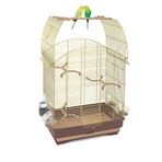 Imac Agata Kahve-Gold 58x33x62.5 cm Üstü Açılır Kuş Kafesi