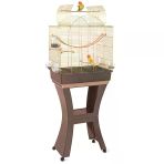 Imac Matilde Kahve-Gold 58x38x71-143 cm Ayaklı Kuş Kafesi