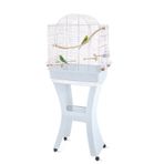 Imac Matilde Mavi-Gümüş 58x38x71-143 cm Ayaklı Kuş Kafesi