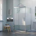 İmaj Banyo Mode İce A-54 Sabit Panelli Dikdörtgen Duşakabin 90x140 Cm H:190 Gümüş
