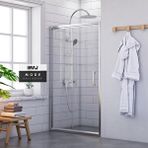İmaj Banyo Mode İki Duvar Arası 1 Sabit 1 Sürgü Duşakabin 150 - H:190 Cm Gümüş