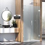İmaj Banyo Mode Lüx 1 Sabit 1 Açılır Duvardan Menteşeli Duşakabin 121 H:195 Gümüş