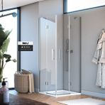 İmaj Banyo Mode Premium Menteşeli Sistem 2 Sabit 2 Açılır Köşe Duşakabin 100*100 H195 Siyah