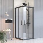 İmaj Banyo Noa Kare Duşakabin 100*100 H190 - H:190 Cm Siyah