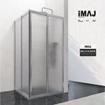 İmaj Banyo Plastik Köşe Duşakabin 90x140 H180 Gümüş