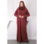 İmaj Butik Bordo Tek Parça Namaz Elbisesi - 46