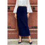 İmaj Butik Lacivert Bel Lastikli Kalem Etek - 40