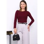 İmaj Butik Mürdüm Parmak Geçmeli Modal Body - XL