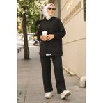 İmaj Butik Önü Etiketli Iki Iplik Tesettür Takım Siyah - 2XL