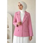 İmaj Butik Pembe Astarlı Blazer Dabıl Ceket - 38