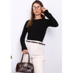 İmaj Butik Siyah Parmak Geçmeli Modal Body - XL
