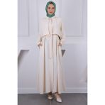 İmaj Butik Taş Cepli Bel Kuşaklı Elbise - 40