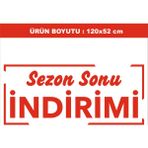 İmaj Reklam Mağaza Vitrini Için Sezon Sonu Indirim Yazısı 120X52 cm