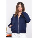 İmajButik Lacivert Fermuarlı Scuba Kısa Ceket