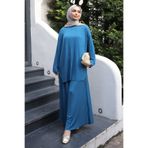 İmajButik Petrol Yeşili Piliseli Sandy Tunik Pantolon Takım