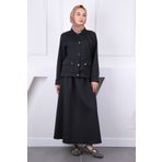 İmajButik Siyah Ceket Etekli Scuba Takım