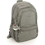 İmaks 571 Krinkıl / Klinkır Su Geçirmez Hafif Çok Gözlü Spor, Seyahat, Okul, Laptop Sırt Çantası Gri 9-1G - 33*47*15