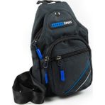 İmaks Küçük Boy Çokgözlü Günlük Çapraz Göğüs El ve Omuz Çantası Unisex Body Bag Siyah Mavi 955 - Siyah - Mavi