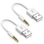 iMangoo iPod Shuffle Kablosu için Şarj Kablosu USB Veri Senkronizasyon Kablosu Kablosu 3,5 mm Erkek AUX Fişi USB Erkek Adaptör Kablosu Şarj Dönüştürücü Kulaklık Ses Genişletici Jack iPod Shuffle 3 4 5