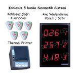 Imar Barışı Sıramatik Sistemi Kablosuz 5 Banko Sıramatik Sistemi