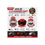 İMAYA Tırpan Seti | 3.3x45M Misina-Otomatik Başlık-3.3x25M Misina | 3'Lü Usta İşi Ekonomik Paket