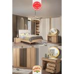 İmbaş Çeşme Ceviz Yatak Odası Takmı %100 Mdf - Bazalı - Montajlı