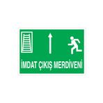 İmdat Çıkış Merdiveni Uyarı Tabelası - 35x50 Alüminyum Kompozit Panel - AÇ4