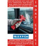 #İmdatçekici Trafik Oto İlk Yardım Çantası Çok Fonksitonlu Cam Kırıcı Entegre Kemer Kesici 2 İn 1