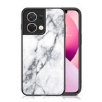 IMEIKONST OPPO Reno 8 Pro Cam Kasa ile Uyumlu, Mermer İnce Darbeye Dayanıklı Parlak Yumuşak Silikon TPU Şık Koruyucu Kauçuk Tampon Kapağı OPPO Reno 8 Pro Plus için. Beyaz LSM